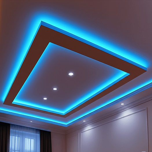 Torbalı alçıpan asma tavan – Led isikli örneği